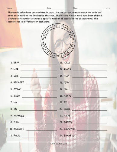 Phrasal Verbs Decoder Ring Worksheet | Teaching Resources