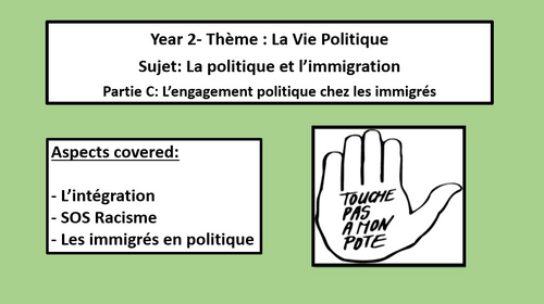 La Politique et l'Immigration- Engagement politique chez les immigrés- French A Level/ y2