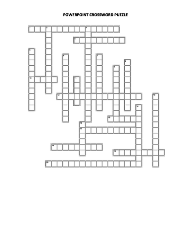 PowerPoint Crossword Puzzle