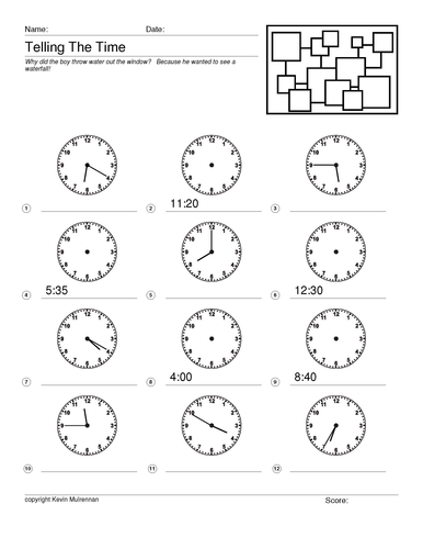 Freebie Telling Time KS1 KS2 Mathematics Clocks Minutes Hours ...