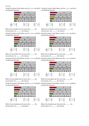 White Rose Year 3 - Summer Block 1 Fractions - Week 4 (of 5) incl ...