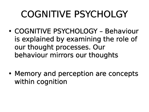 CIE A' level Psychology - Laney et al | Teaching Resources