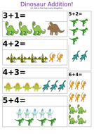 dinosaur addition reception kindergarten teaching