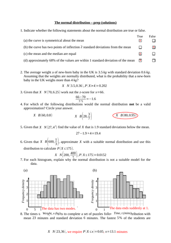 Normal distribution (new A level maths) - notes, examples, exercises ...