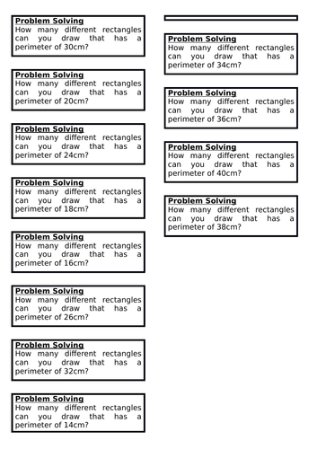 Calculating perimeter, spring block 4, year 3.