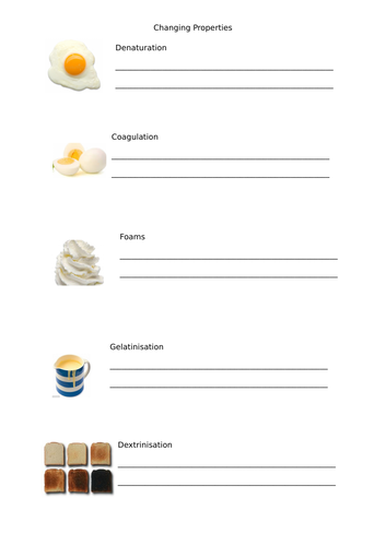 Changing Properties - protein, carbs and fat