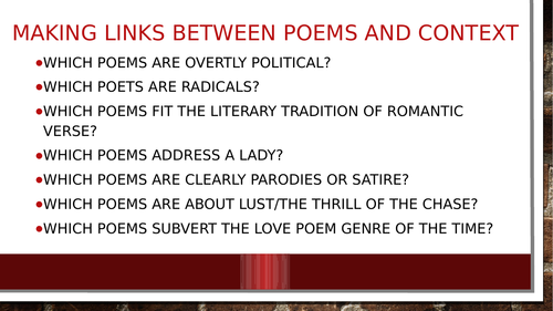 Pre 1900 poetry revision third pack | Teaching Resources