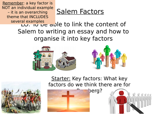 Edexcel: 33: Depth 5 Salem: Factors