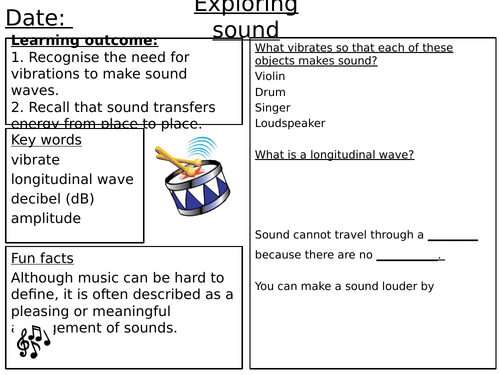 Sound Waves Worksheets