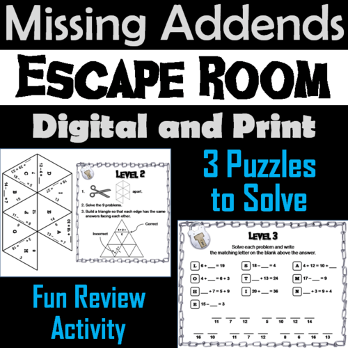 Missing Addends Addition and Subtraction