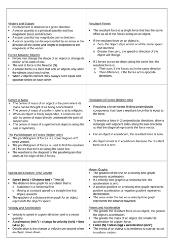 Physics flashcards | Teaching Resources
