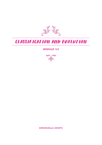 Module 4: Section 3 - Classification and Evolution Revision Guide ...