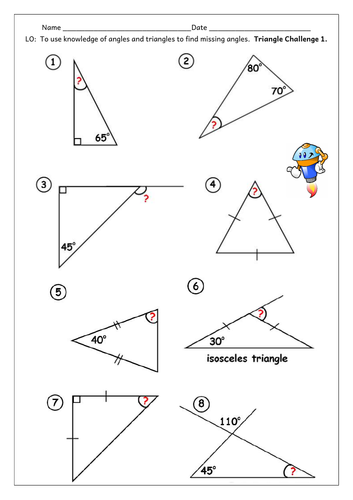 Calculating Angles (A) Worksheet  Fun and Engaging Year 6 PDF Worksheets