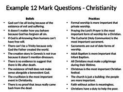 mark christianity question practice christian gcse rs aqa beliefs questions teachings example practices tes spec teaching islam pptx planning inc