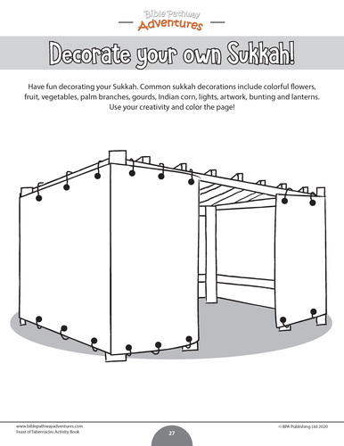 feast of booths coloring pages