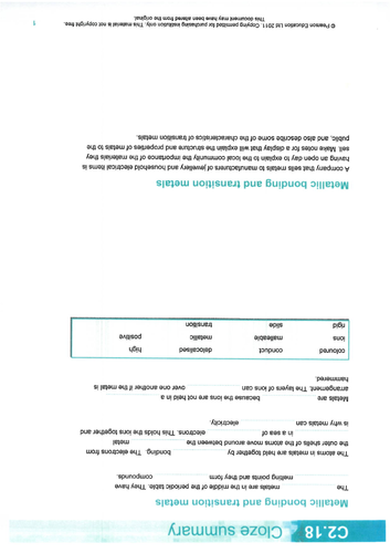 AQA Trilogy C2 topic revision game | Teaching Resources