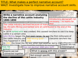 narrative account history pptx edexcel lesson skills west american mb