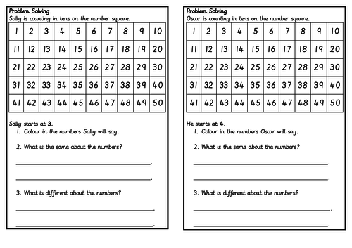 Counting in 10s, Summer Block 1, Year 1