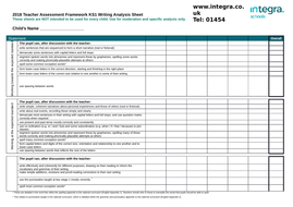 KS1 Writing Moderation grid for 2017-18 | Teaching Resources