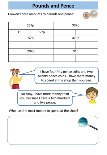 money year 4 white rose maths teaching resources