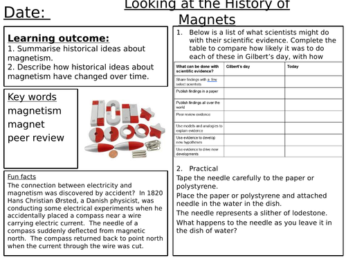 Magnets and Electromagnets Worksheets