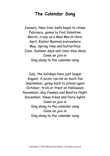 The Calendar Song 