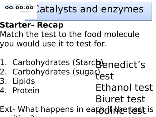 Topic B2 Enzyme required practical-AQA combined science trilogy/separate biology