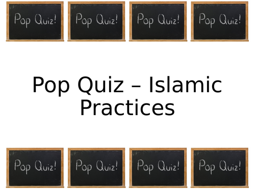 Islamic Practices - Pop Quiz
