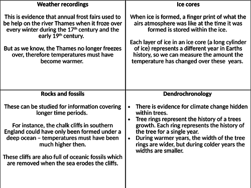 The Challenge of Natural Hazards AQA 1-9 course - lesson 14 evidence for climate change