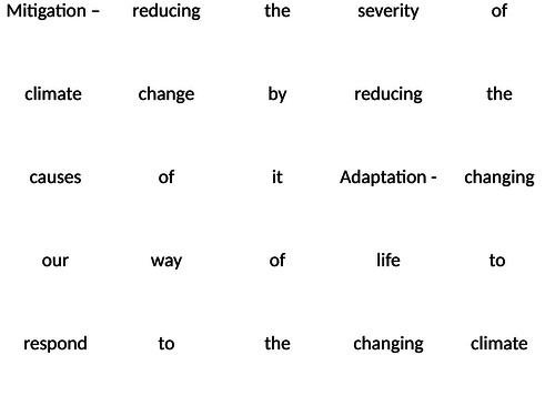 The Challenge of Natural Hazards AQA 1-9 course - lesson 17 managing climate change