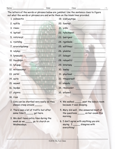 Adverbs Jumbled Words Worksheet Teaching Resources 0358