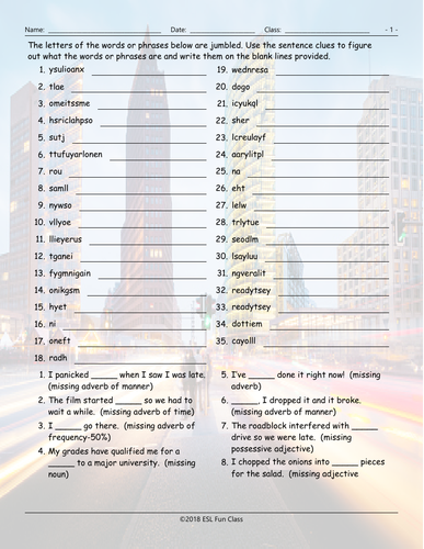 jumbled words in speech