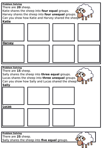 Making equal groups, Summer Block 1, Year 1