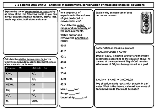 AQA GCSE 2022 Revision Mat Bundle for FOUNDATION TIER Combined Science ...
