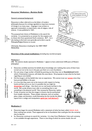 Revision Guide for DESCARTES MEDITATIONS