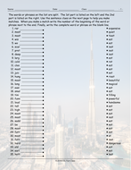 Superlative Adjectives Word Links Worksheet | Teaching Resources