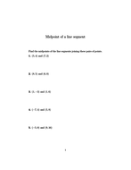 Midpoint of a line segment worksheet (with solutions) | Teaching Resources