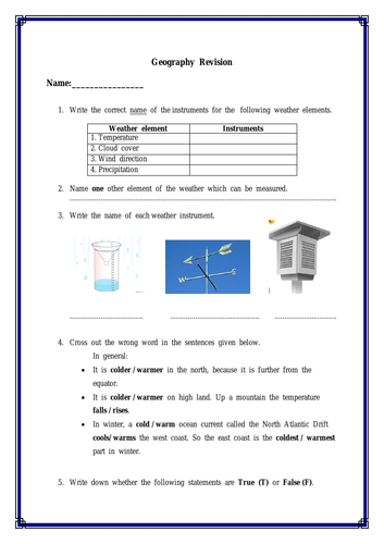 Weather and Climate | Teaching Resources