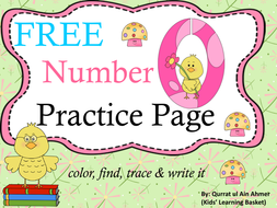 Free Number Zero Practice Page | Teaching Resources