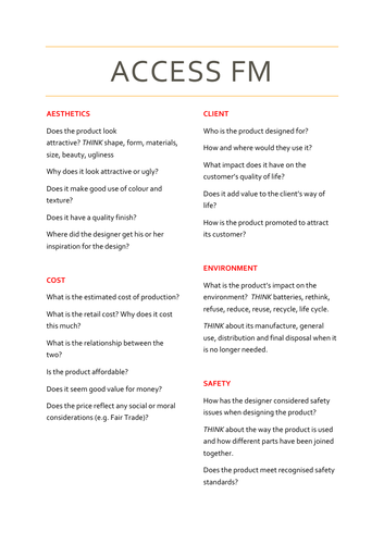 DT - Yr 8 Structures - Architecture - ACCESS FM – (EXAM PREP ...
