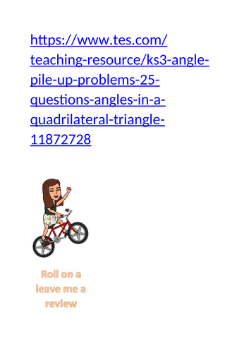 KS3 Angle pile up problems, 25 questions, Angles in a ...