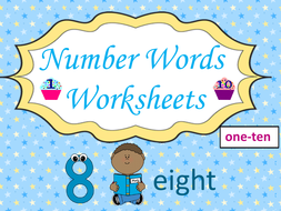 Number Words Worksheets (1-10) | Teaching Resources