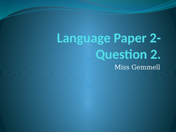 AQA- Language Paper 2- Q1 and Q2 | Teaching Resources