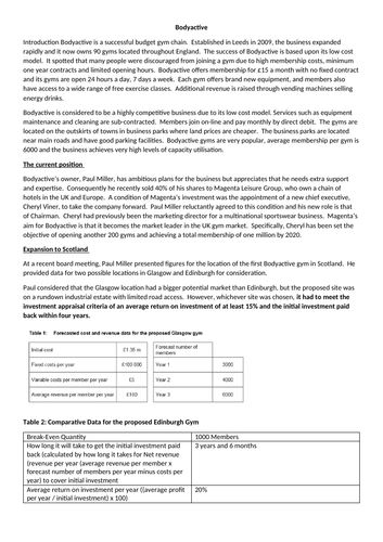 AQA Paper 3 - Bodyactive Buss3 with new questions rigged to be similar to new paper 3