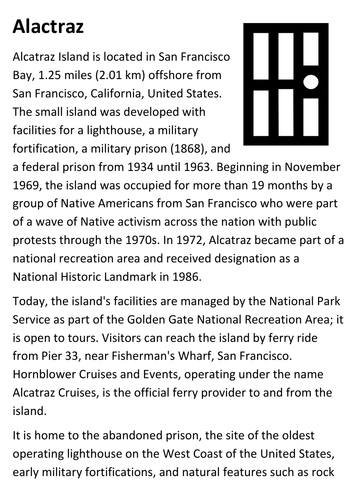Alcatraz Handout