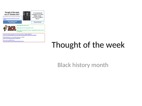 2018 Thought of the week Black History Month