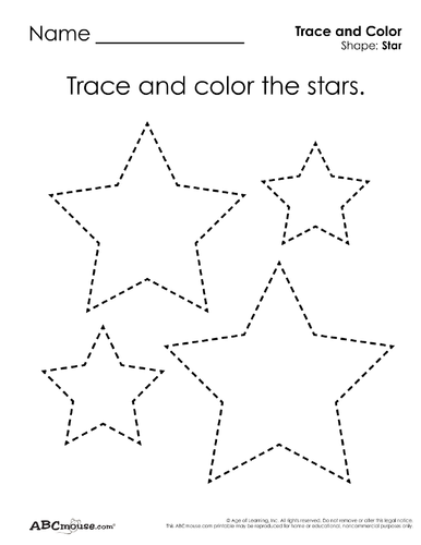 Stars: Tracing and Coloring | Teaching Resources