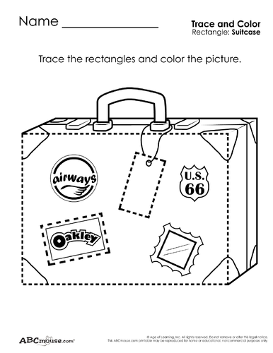 Rectangles: Tracing and Coloring | Teaching Resources