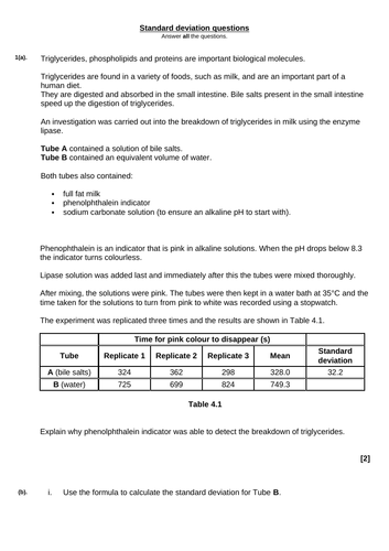 Statistical tests in biology test & STATS exam q pack ( OCR A-level ...