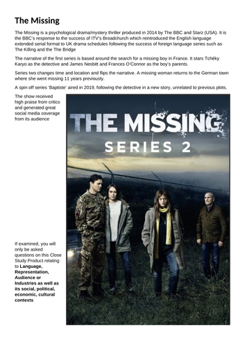 AQA AS Media Studies CSP The Missing Booklet